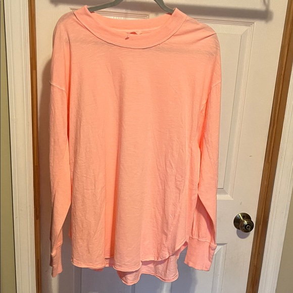 aerie coral Crewneck Long Sleeve Top - Picture 2 of 6